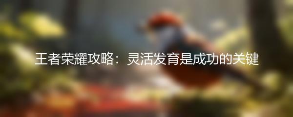 王者荣耀攻略：灵活发育是成功的关键