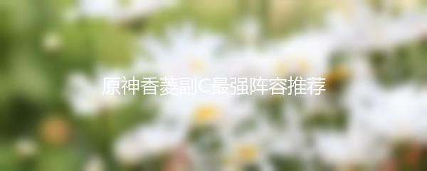 原神香菱副C最强阵容推荐