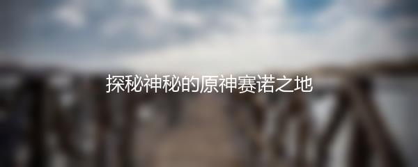 探秘神秘的原神赛诺之地