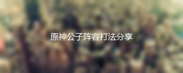 原神公子阵容打法分享