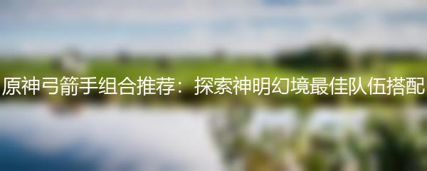 原神弓箭手组合推荐：探索神明幻境最佳队伍搭配