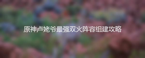 原神卢姥爷最强双火阵容组建攻略