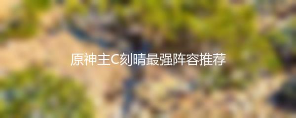 原神主C刻晴最强阵容推荐