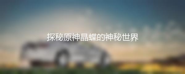 探秘原神晶蝶的神秘世界