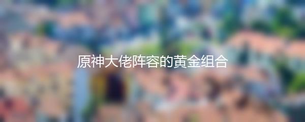 原神大佬阵容的黄金组合