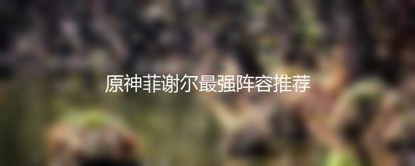 原神菲谢尔最强阵容推荐