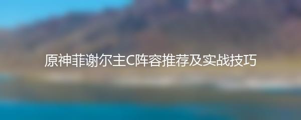原神菲谢尔主C阵容推荐及实战技巧