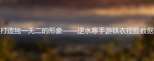 打造独一无二的形象——逆水寒手游铁衣捏脸数据