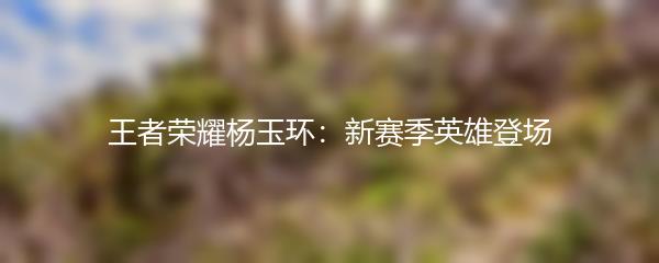 王者荣耀杨玉环：新赛季英雄登场