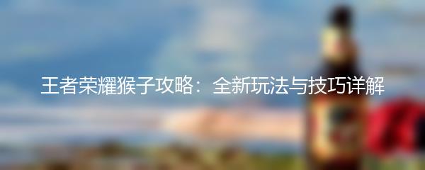 王者荣耀猴子攻略：全新玩法与技巧详解