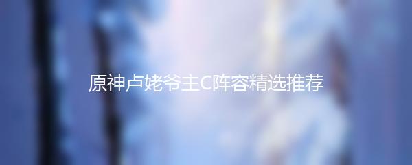 原神卢姥爷主C阵容精选推荐