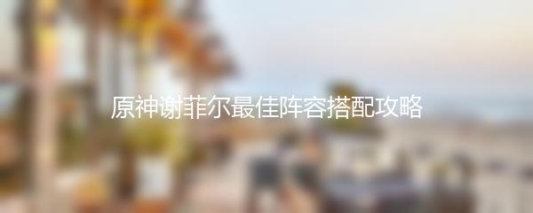 原神谢菲尔最佳阵容搭配攻略