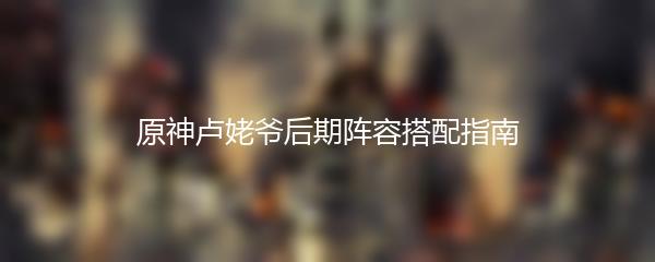 原神卢姥爷后期阵容搭配指南