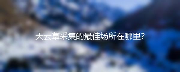 天云草采集的最佳场所在哪里？