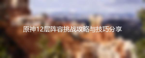 原神12层阵容挑战攻略与技巧分享
