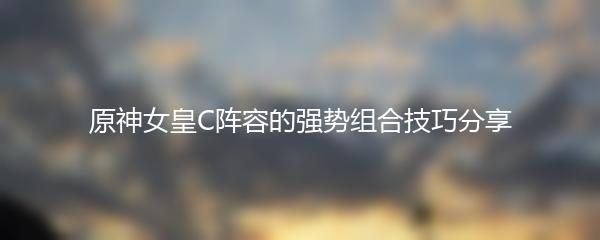 原神女皇C阵容的强势组合技巧分享