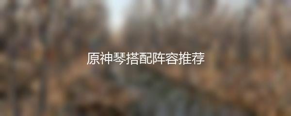 原神琴搭配阵容推荐