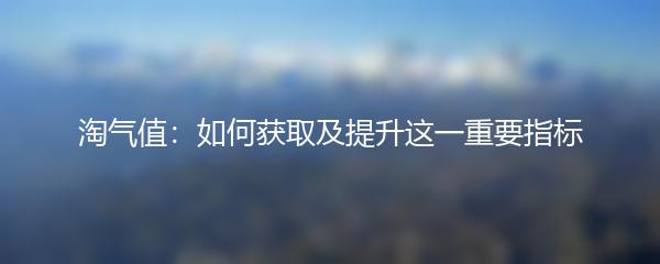 淘气值：如何获取及提升这一重要指标