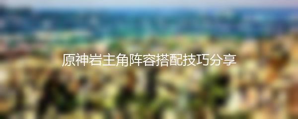 原神岩主角阵容搭配技巧分享