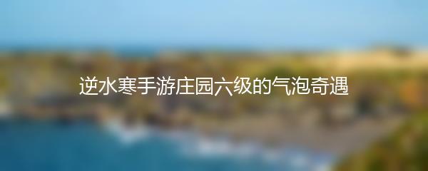 逆水寒手游庄园六级的气泡奇遇