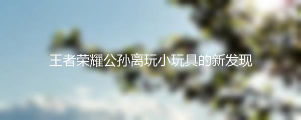 王者荣耀公孙离玩小玩具的新发现