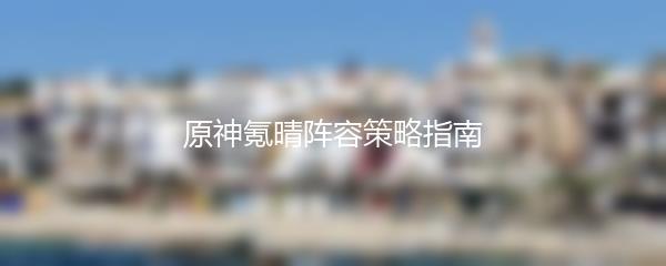 原神氪晴阵容策略指南