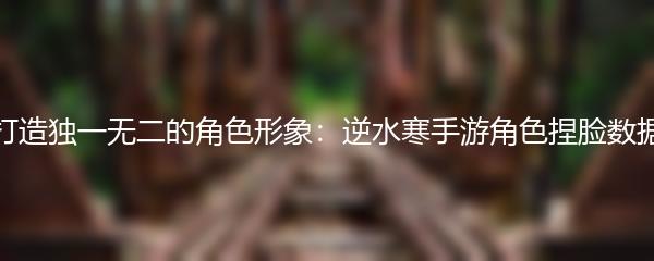 打造独一无二的角色形象：逆水寒手游角色捏脸数据