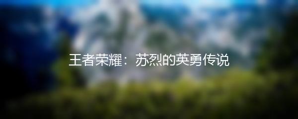 王者荣耀：苏烈的英勇传说