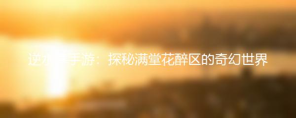 逆水寒手游：探秘满堂花醉区的奇幻世界