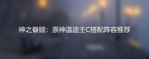 神之眷顾：原神温迪主C搭配阵容推荐
