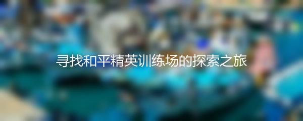 寻找和平精英训练场的探索之旅