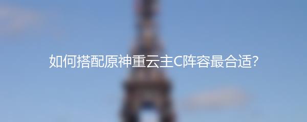 如何搭配原神重云主C阵容最合适？